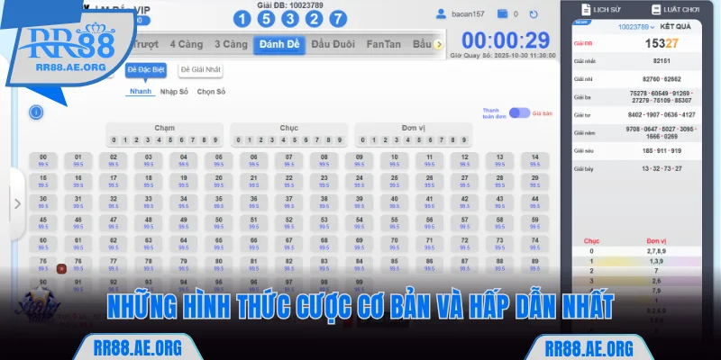 Những hình thức cược thu hút và hấp dẫn nhất tại RR88